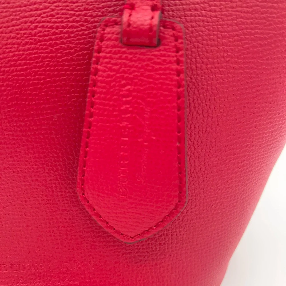 Burberry Lorne Red Leather Bucket Bag like new condition! W/Entrupy COA - Picture 2 of 16